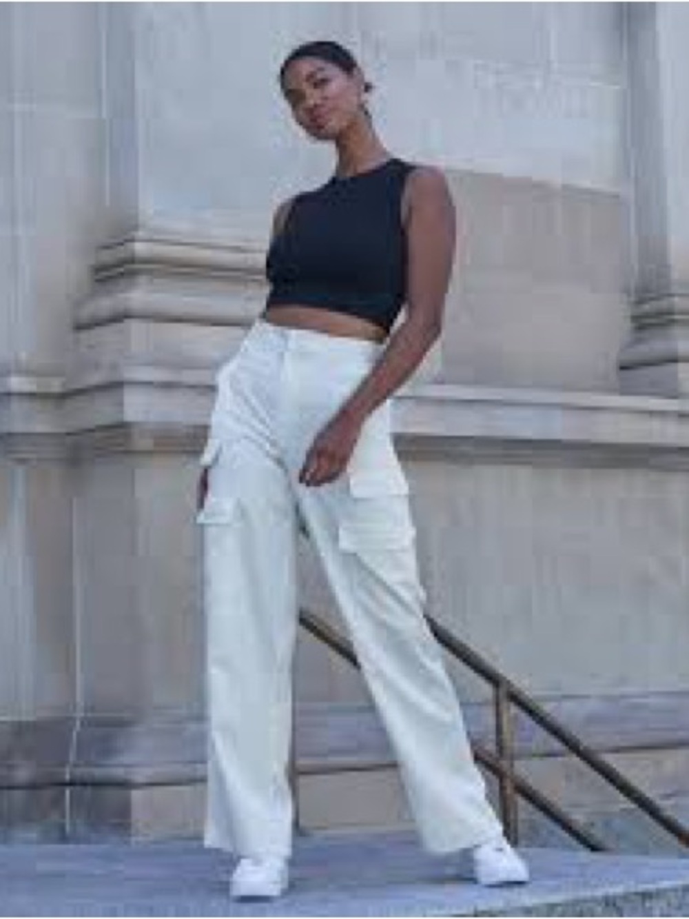 NOLI Milan Satin Cargo Pants - Picture 1 of 4